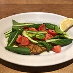 スガハラ - オーストラリア グラスフェッドビーフ サーロイン ミラノ風カツレツ + 福島 フルーツトマト + 米沢 小松菜