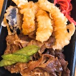 ほっともっと - 料理写真:牛すき海老天重