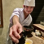 鳥茂 - キャビア海苔巻き