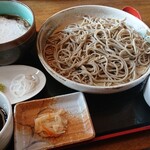 蕎麦の里 びばいろ - セット、小とろろそば 1,200円(税込)