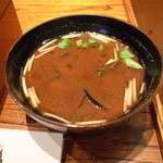 みかわ 是山居 - 食事、赤だしお椀