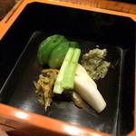 みかわ 是山居 - 食事、香の物