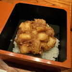 みかわ 是山居 - 小柱のみのかき揚げ・天丼