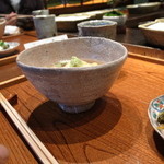 みかわ 是山居 - 小柱のみのかき揚げ・天茶で使う高級椀