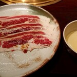 味のがんこ炎 - がんこ炎コースのすきやきカルビ