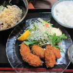 江戸家 - 石巻産大粒カキフライ定食