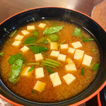 天麩羅 秋光 - 天丼につくお味噌汁