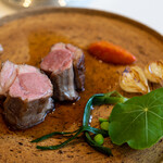 レストラン オオツ - 2020.4 フランスロゼール産ラムチョップ 仔羊のジュ イタリア産グリーンピース