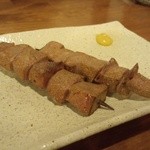 もつ焼き　酒場野田 - 2012.5 れば塩（1串130円）