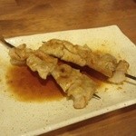 もつ焼き　酒場野田 - 2012.5 スーパーガツ生姜ダレ（1串180円）刺身用のガツ使用