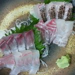 Funatake - 黒ムツ、小庄鯛、カンパチ、石鯛の刺身盛り