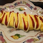 金町製麺 - チョリソー入りチーズオムレツ