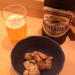 肴家 まこと - お通しはブリの白子