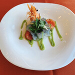 ホテルオークラレストラン新宿 ワイン＆ダイニング デューク - 天使の海老のカルパチオとトマトのカクテル