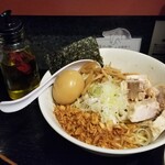 塩そば専門店 桑ばら - 左のが唐辛子オリーブ油？