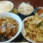 台湾料理 味源 - 日替りセット（回鍋肉+醤油ラーメン）