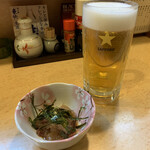 くぅたろう - お通しとビール