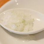 ラ スフォリーナ - パスタランチ 1100円 のローズマリーのグラニテ