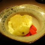 もと井 - デザート：オロブロンコ、パッションフルーツ、はるか苺、林檎、ワインゼリー。　　　　　2020.03.27