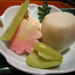 本城 - 里芋・空豆・花ふ・ふき・竹の子・真鯛白子。