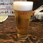 ひいき屋 - ひいき屋　「ランチビール(アサヒスーパードライ)」450円(税込)