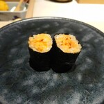 鮨 唐島 - ウニ海苔巻き