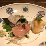 酒井商会 - お造り：本鮪、あおりいか、平目