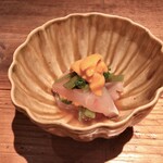 酒井商会 - 炙り鰆と雲丹の花山葵和え