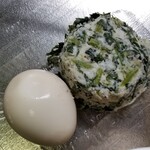 ホールスパイスカレー青藍 - 春菊ポテサラ＋味玉
