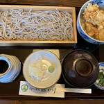 藤かけ - ランチ　鶏天丼とお蕎麦セット　1,050円
