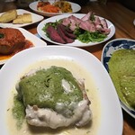 洋惣菜 亀洋 - 盛り付けた感じ