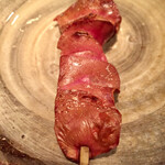 オオクサ - 岩手阿部鶏の白レバー　いつもながら見事な火入れです　他の焼鳥屋に行かなくていいやと思わせる一品