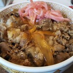 すき家 - 牛丼並み盛り、生たまご。