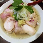 金町製麺 - 鬼北雉と真鯛出汁の塩そば（牛脂Ver.）