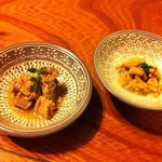 水たき玄海 - 山椒炊き　スープ煮・・・卵巣と腸