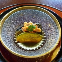 東京 芝 とうふ屋うかい - 茄子海老含め煮　焼かぼちゃ