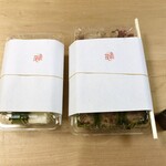 鳥茂 - 焼き物4種盛り＆お新香