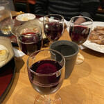 菜鶏 - ワインでカンペ〜❗️   かぶ呑みしたら、足にきたなり!