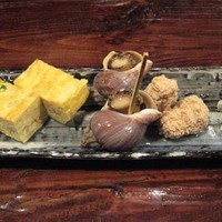 江戸心 山ぼうし - 先付け（玉子、バイ貝、イカ）