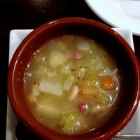 Restaurant AKIOKA pere et fils - 自家製ベーコンの田舎風スープ