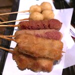 串かつ・炭火焼鳥・鶏ちゃんこ鍋 ＴＳＵＲＵＧＩ　 - 串かつ￥120～150/1本　2020.3.19