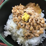 ゆで太郎 - ご飯は納豆ご飯に(2020.3.16)