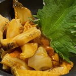 居酒屋 とっくり - 活つぶ貝のウニ和え