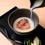 Grilled Onigiri chicken soup and chazuke