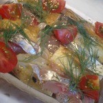 プッチーロ - 鯵のマリネ、茄子の冷たい前菜（ディル風味）