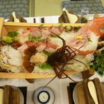 食べるお宿 浜の湯 - 夕食　舟盛り