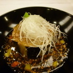 食べるお宿 浜の湯 - 夕食：米茄子そぼろ餡