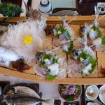 食べるお宿 浜の湯 - 朝食：舟盛り