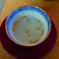 未在 - ウェイティングに　あられ湯とおしぼりが用意されました