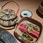 日本焼肉はせ川 - 和牛のそば仕立て　1500円